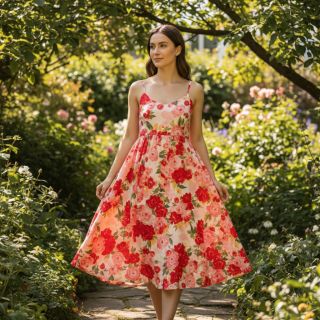 Viszkóz RADIANCE Flower Galia digital print