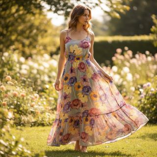 Viszkóz RADIANCE Flower Elia digital print