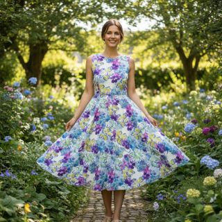 Viszkóz RADIANCE Flower Horas digital print