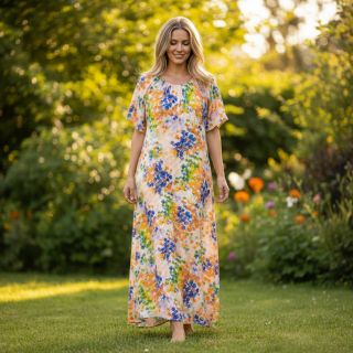 Viszkóz RADIANCE Danaan yellow digital print