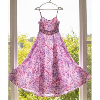 Viszkóz RADIANCE Anabella leaves pink digital print