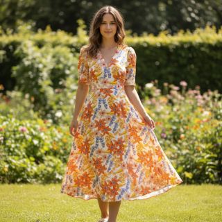 Viszkóz RADIANCE Old flowers digital print