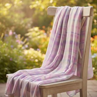 Viszkóz RADIANCE Check purple digital print