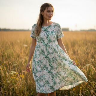 Viszkóz RAYON POPLIN Bright flowers design D digital print