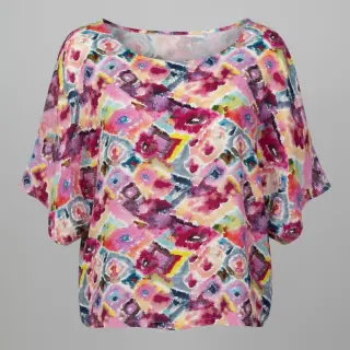 Viszkóz RAYON POPLIN Colorful Patterns design D digital print