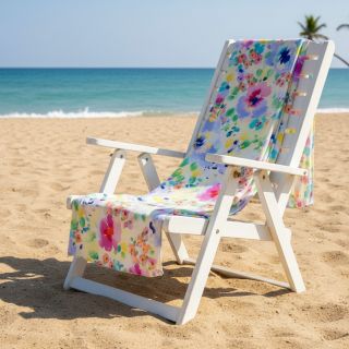 Viszkóz STRETCH Watercolour flowers design B digital print