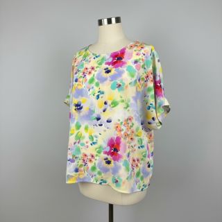 Viszkóz STRETCH Watercolour flowers design B digital print