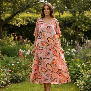 Viszkóz STRETCH Somer design B digital print