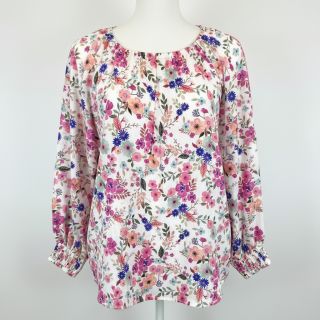 Viszkóz LUREX Tossed flowers white digital print