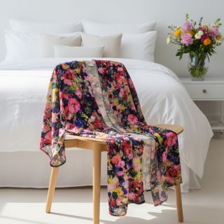 Viszkóz LUREX Abstract navy digital print