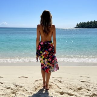 Viszkóz LUREX Abstract navy digital print