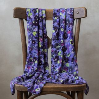 Viszkóz LUREX Dark night flowers digital print