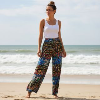 Viszkóz Dimulti blue digital print