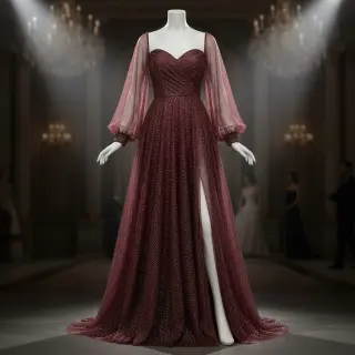 Tüll TÜTÜ ROYAL SPARKLE aubergine gold