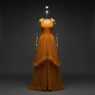 Tüll TÜTÜ ochre 160 cm