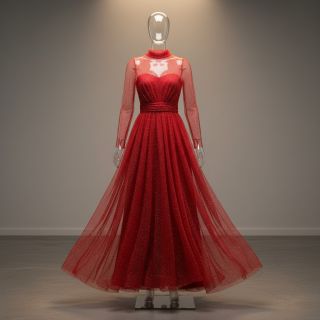 Tüll TÜTÜ ROYAL SPARKLE red silver