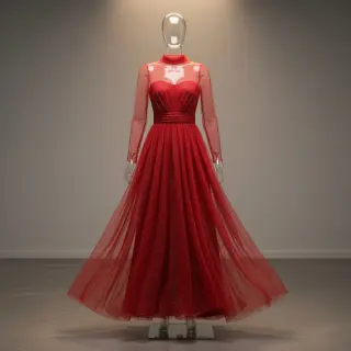 Tüll TÜTÜ ROYAL SPARKLE red silver