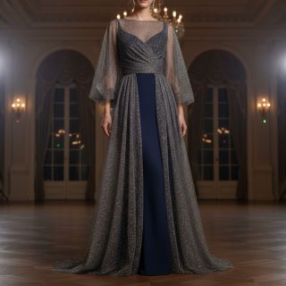 Tüll TÜTÜ ROYAL SPARKLE dark grey silver