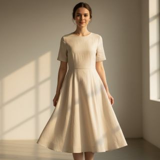 Lenvászon pamuttal Fishbone natural