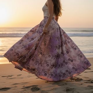 Pamutvászon TIE DYE EMBROIDERY Poppy design J