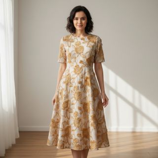 Pamutvászon TIE DYE EMBROIDERY Swingy design A