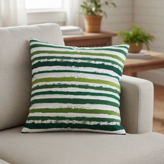 Pamutvászon Big stripes Snoozy camo green