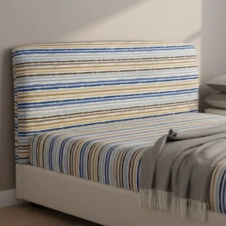 Pamutvászon Small stripes Snoozy old blue