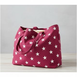 Pamutvászon Stars cerise