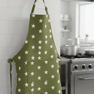 Pamutvászon Stars green