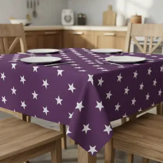 Pamutvászon Stars purple