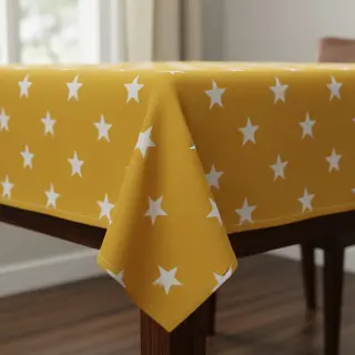 Pamutvászon Stars yellow