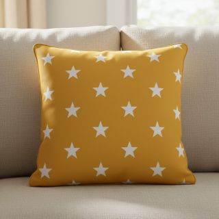 Pamutvászon Stars yellow