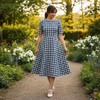 Pamutvászon YARN DYED CHECK BRUSHED Silva design B