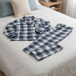 Pamutvászon YARN DYED CHECK BRUSHED Silva design A