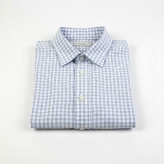 Pamutvászon YARN DYED CHECK BRUSHED light blue