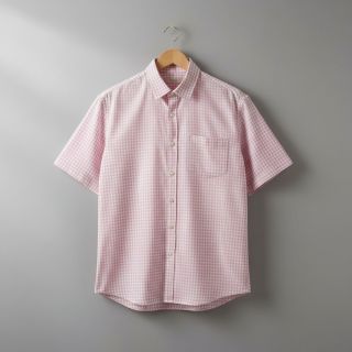 Pamutvászon YARN DYED CHECK BRUSHED light rose