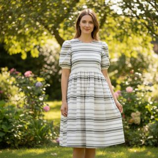 Pamutvászon YARN DYED Structure army green