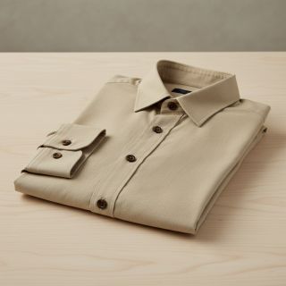 Popelín pamut anyag dark beige