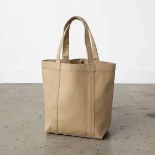 Popelín pamut anyag dark beige