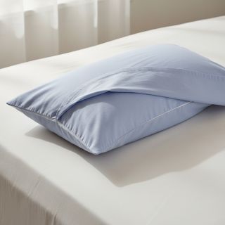 Popelín pamut anyag light blue lavender