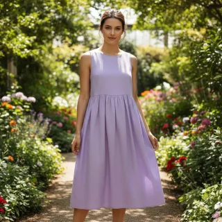 Popelín pamut anyag bright lilac