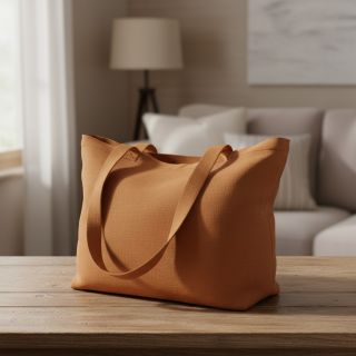 Popelín pamut anyag dark cognac