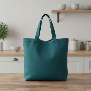 Popelín pamut anyag dark cyan