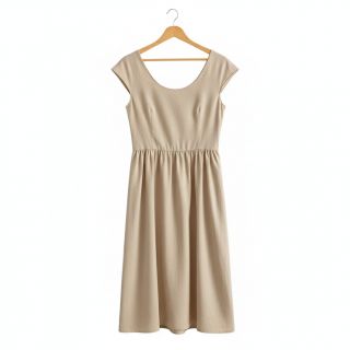 Popelín pamut anyag  beige