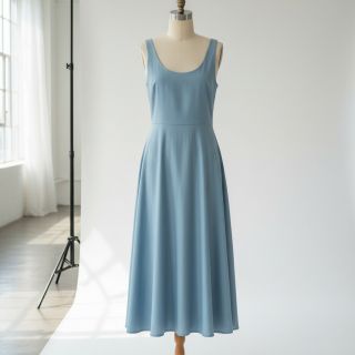 Popelín pamut anyag light indigo