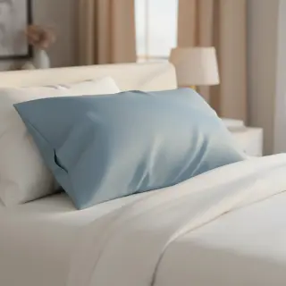 Popelín pamut anyag light indigo