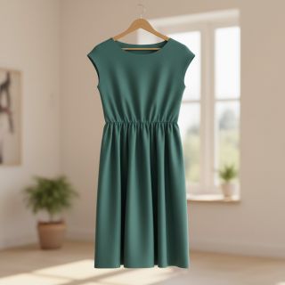 Popelín pamut anyag dark petrol