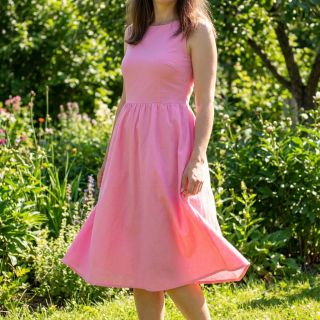 Popelín pamut anyag light pink