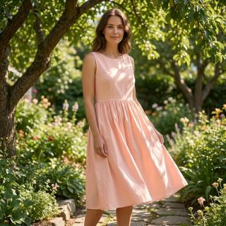 Popelín pamut anyag light rose