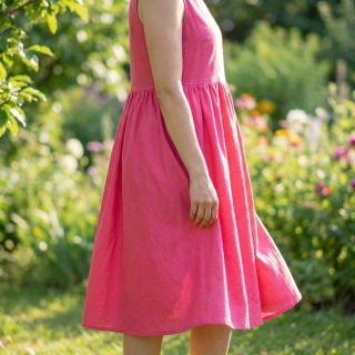 Popelín pamut anyag pink